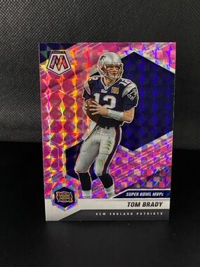#282 Tom Brady Camo Pink 2021 Panini Mosaic Football New England Patriots MVP